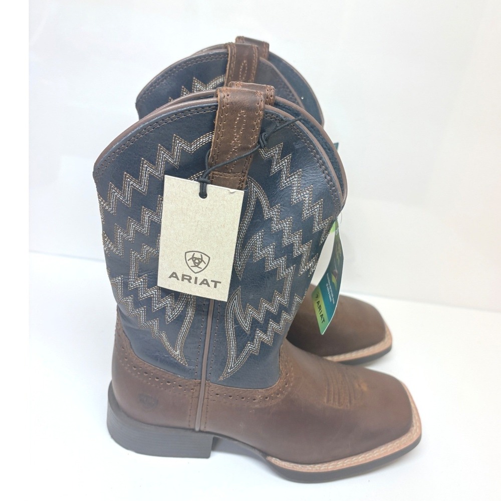 Ariat Tycoon Kids Boys 11M Brazen Brown Arizona Sky Leather Cowboy Boots